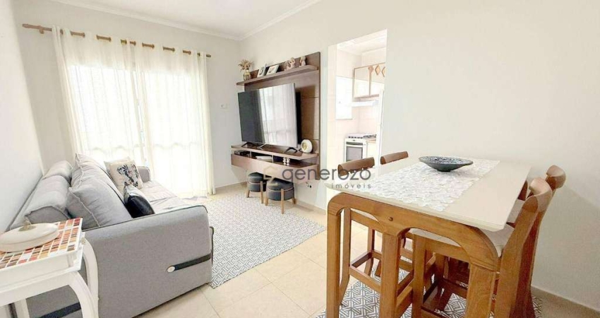 Apartamento na praia das Pitangueiras, 01 dormitório, 01 vaga, sacada, próximo à praia