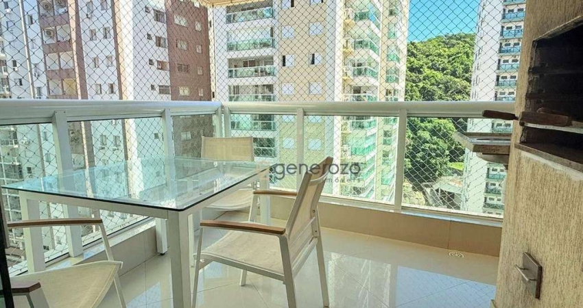 Apartamento na praia das Pitangueiras, 02 dormitórios, varanda gourmet, 02 vagas, lazer