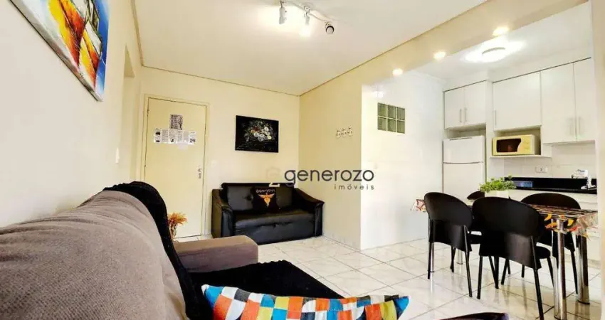 Apartamento a venda na praia das Pitangueiras, 01 dormitório, com sacada e garagem