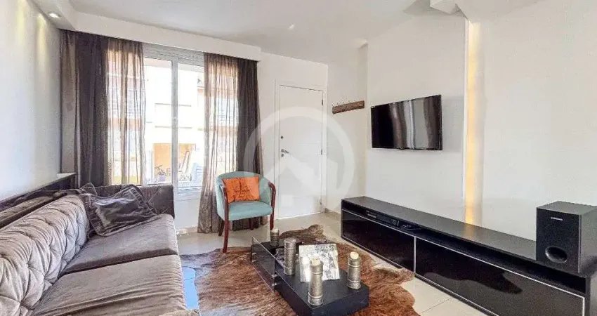 Sobrado triplex em condominio fechado, totalmente mobiliado com 3 dormitorios no bairro alto em curitiba.