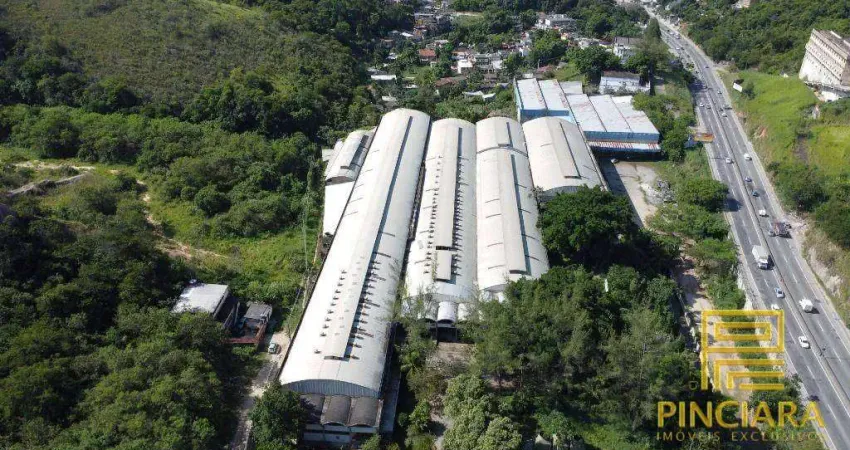 Galpão para alugar, 20.000 m² por r$ 350.000/mês - tribobó - são gonçalo/rj