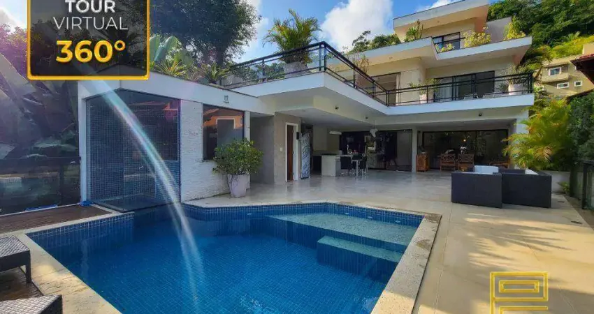 Ubá Floresta -  Casa com 6 suítes, 10 banheiros, 840m² de terreno e 443m² de construção, à venda por R$3.300.000,00