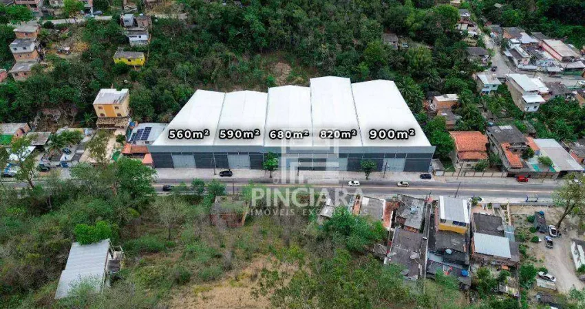 Galpão logístico de 820 a 900 m² para alugar a partir de r$14.000/mês + taxas
