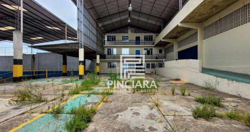 Galpão de 1.520 m² com prédio de 3 andares - para alugar por R$12.000 + taxas/mês - Laranjal - São Gonçalo/RJ