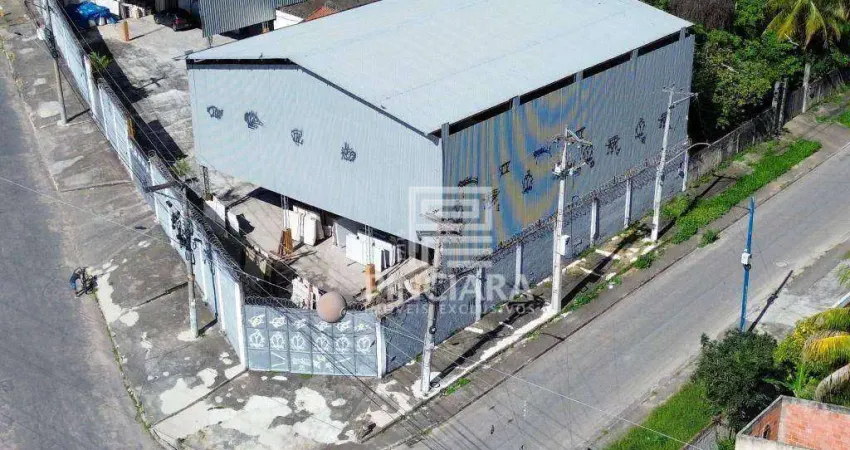 Galpão, 900 m² com ponte rolante - venda por r$ 950.000 ou aluguel por r$ 10.000/mês + taxas - laranjal - são gonçalo/rj