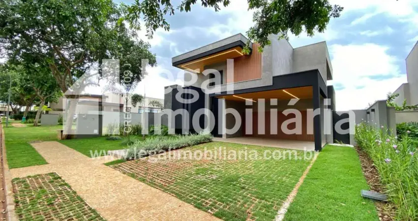 Casa de luxo à venda alphaville ribeirão preto 4suítes, piscina e espaço gourmet