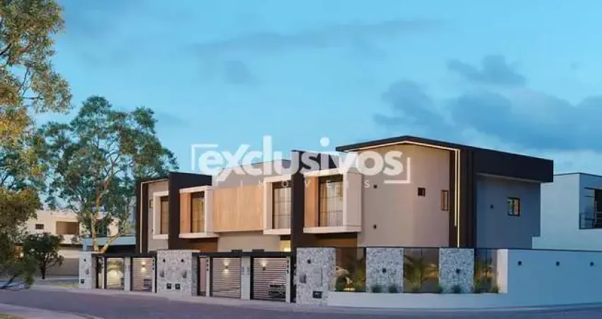 Sobrado alto padrão com suite + 2 dormitórios, 128m² privativos e 2 vagas de garagem no costa e silva em joinville/sc