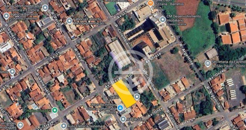 Terreno à venda, 1332 m² por R$ 1.500.000,00 - América - Barretos/SP