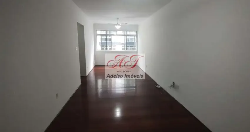 Apartamento para locação de 2 quartos na pompéia, santos-sp: 1 suíte, 1 sala, 3 banheiros, 1 vaga de garagem, 119m².