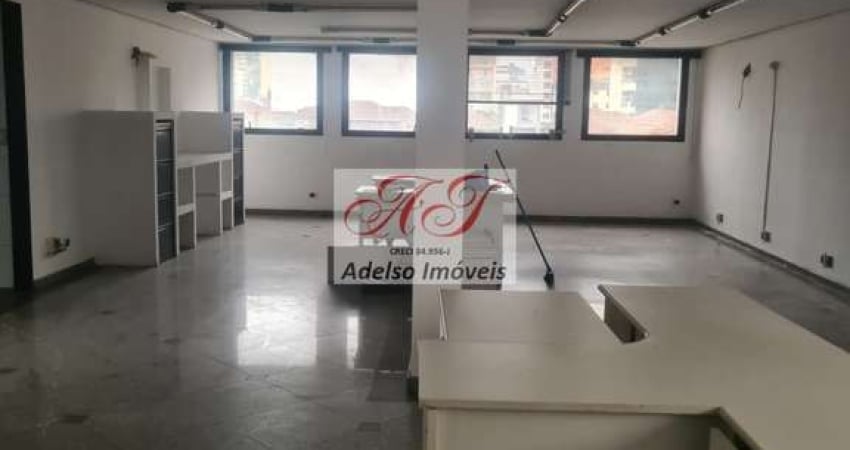 Sala comercial de alto padrão para locação no Centro de Santos-SP: 1 sala, 2 banheiros, 110,00 m²