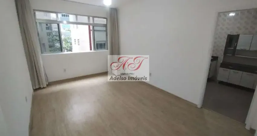 Apartamento para locação em Santos-SP no bairro José Menino com 1 quarto, 1 sala, 1 banheiro e 1 vaga de garagem, 65m².