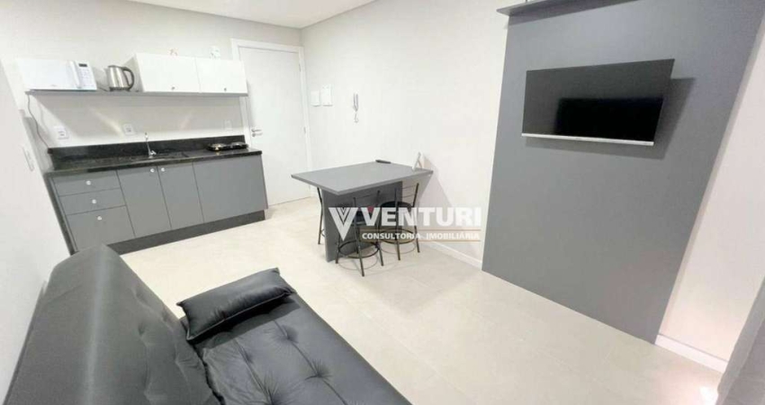 Apartamento com 1 dormitório, 30 m² - venda por R$ 340.000,00 ou aluguel por R$ 2.469,64/mês - Boa Vista - Blumenau/SC