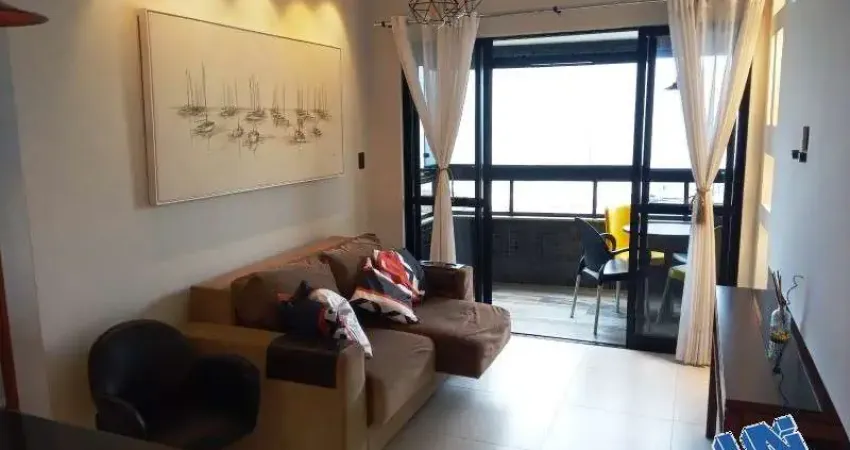 Apartamento quarto e sala nascente mobiliado e decorado com vista mar 50m2 em Armação