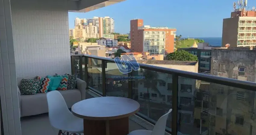 Apartamento mobiliado quarto e sala com vista mar 48,75m2 na barra