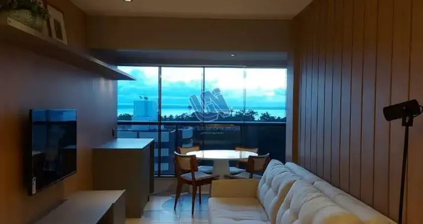 Apartamento quarto e sala decorado e mobiliado 51m2 com vista mar na Graça