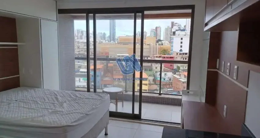 Apartamento para alugar tipo STUDIO com varanda e vista mar 22m2 na Barra
