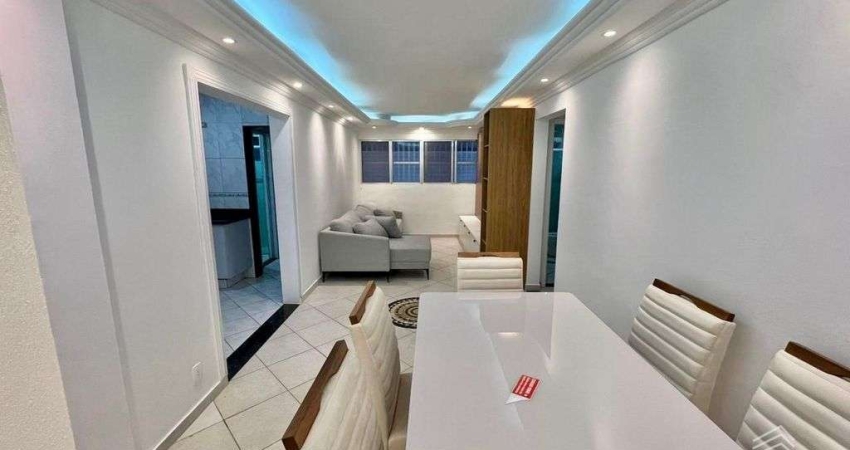 Apartamento 2 Dormitórios Mobiliado Térreo 150m da Praia 1 Vaga Coberta