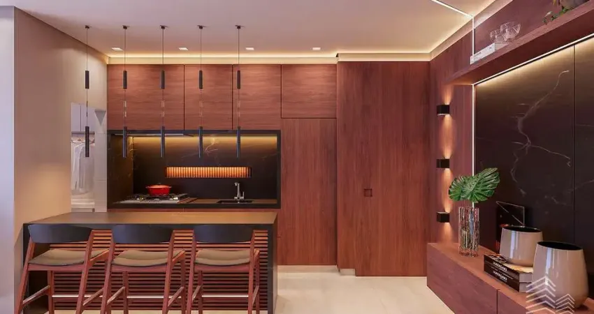 Prédio moderno com localização de frente para a natureza e lazer completo