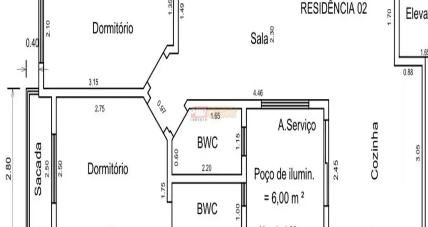 Apartamento no Bairro Parque das Nações em Santo André