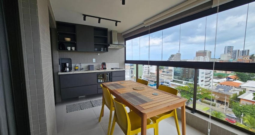 Quarto e Sala Mobiliado no House Ondina – 36,67m² com Varanda Gourmet!