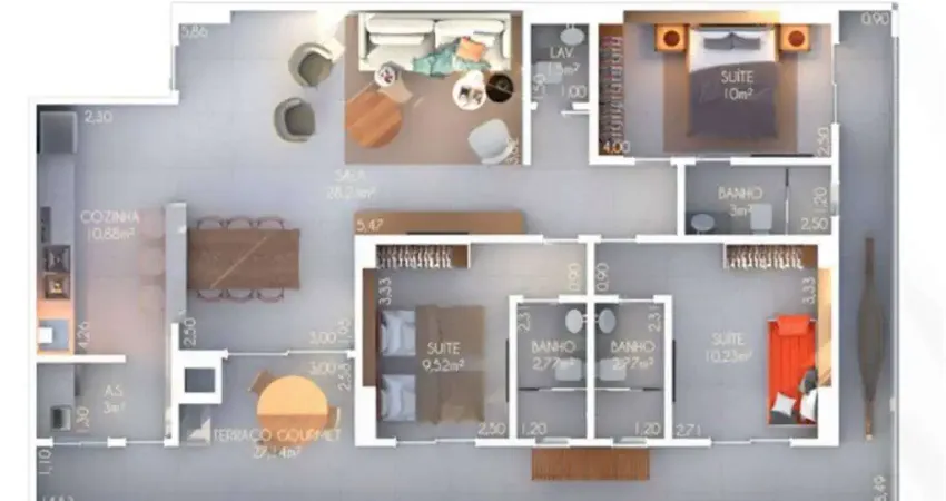 Apartamento com 3 quartos à venda na Rua Tupi, 248, Tupi, Praia Grande