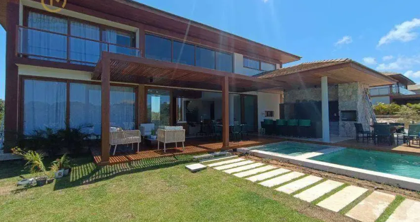 Casa com 6 dormitórios à venda, 455 m² por r$ 4.800.000,00 - praia do forte - mata de são joão/ba