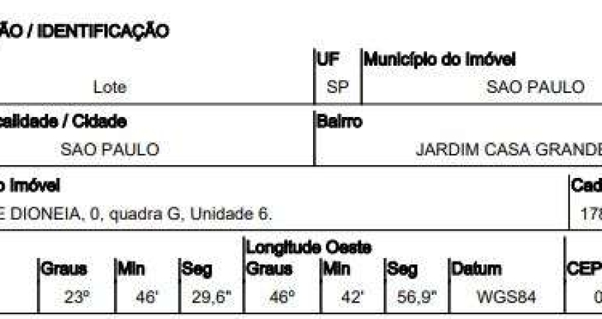 Oportunidade Única em SAO PAULO - SP | Tipo: Terreno | Negociação: Venda Direta Online  | Situação: Imóvel