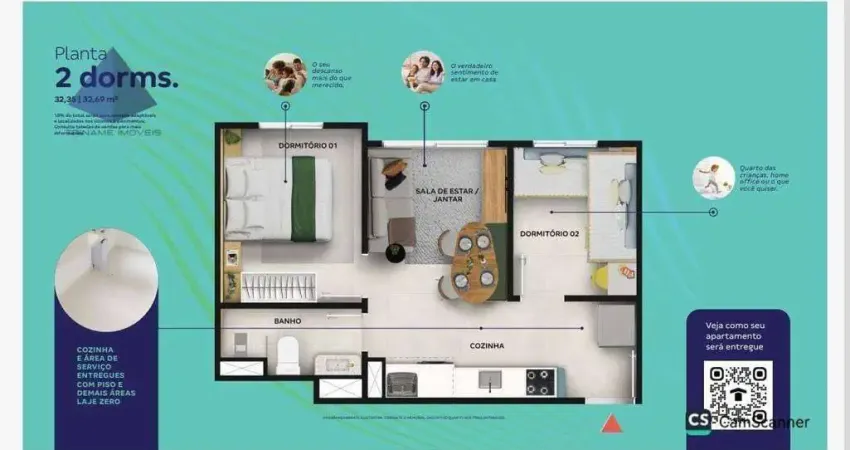 Apartamento com 2 dormitórios à venda, 32 m² por R$ 219.390,00 - Vila Nova Bonsucesso - Guarulhos/SP