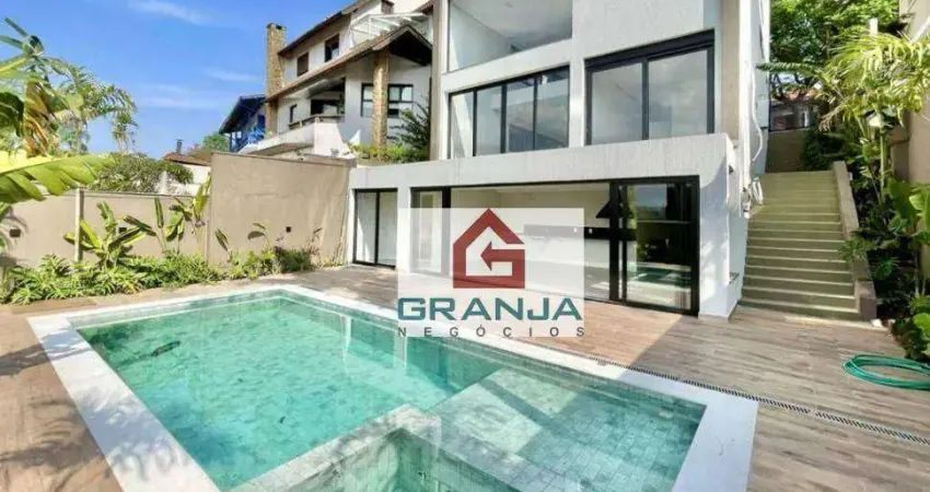 Casa com 4 dormitórios, 484 m² - venda por r$ 3.680.000,00 ou aluguel por r$ 19.600,00/mês - são paulo ii - cotia/sp