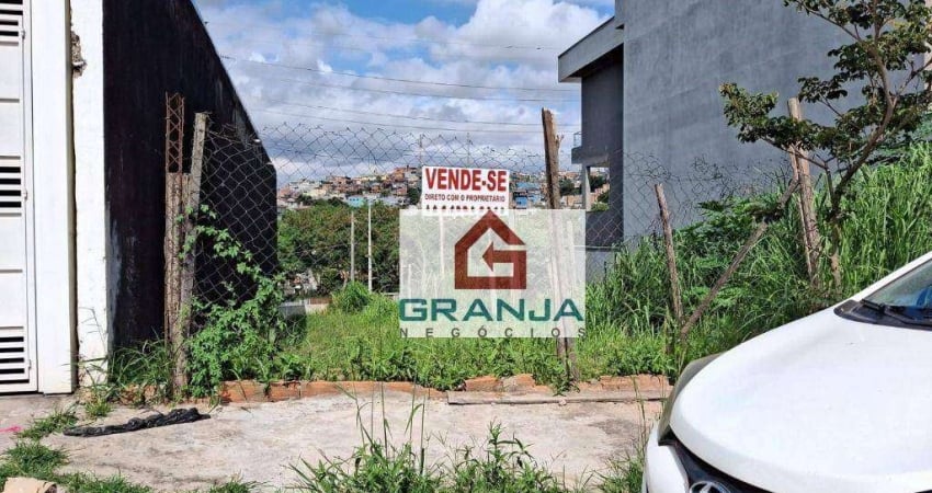 Terreno 5m de frente e 25m de fundo à venda, 125 m² por R$ 270.000 - Barueri/SP
