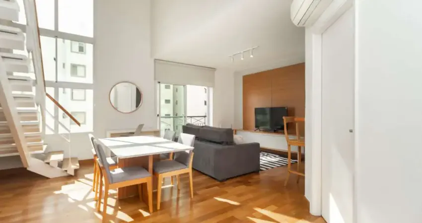 Duplex para venda e locação em Pinheiros com 2 quartos, sendo 2 suítes, 111m²