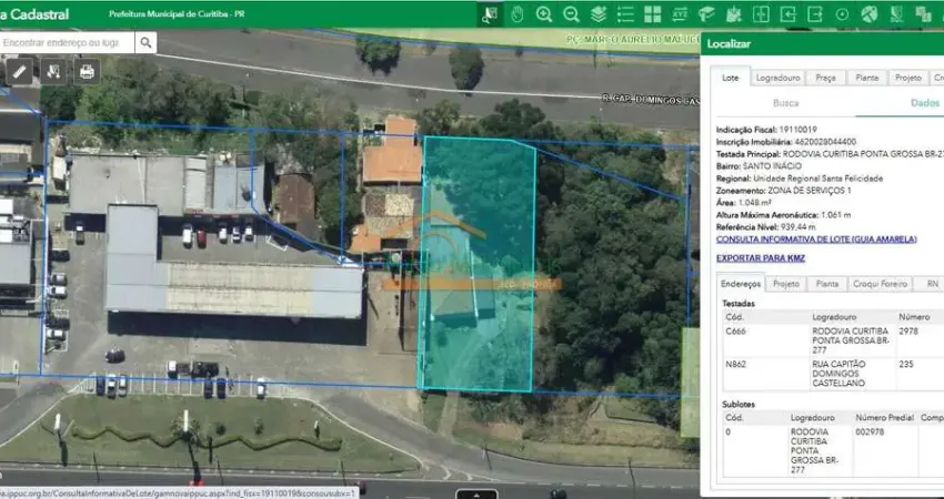 Terreno comercial à venda na Rodovia BR-277 Curitiba-Ponta Grossa, 2978, Santo Inácio, Curitiba