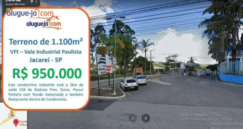Terreno à venda, 1100 m² por R$ 950.000,00 - Jardim Califórnia - Jacareí/SP