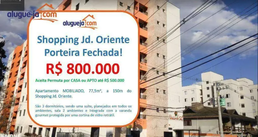 Apartamento com 3 dormitórios à venda, 75 m² por r$ 800.000,00 - jardim oriente - são josé dos campos/sp
