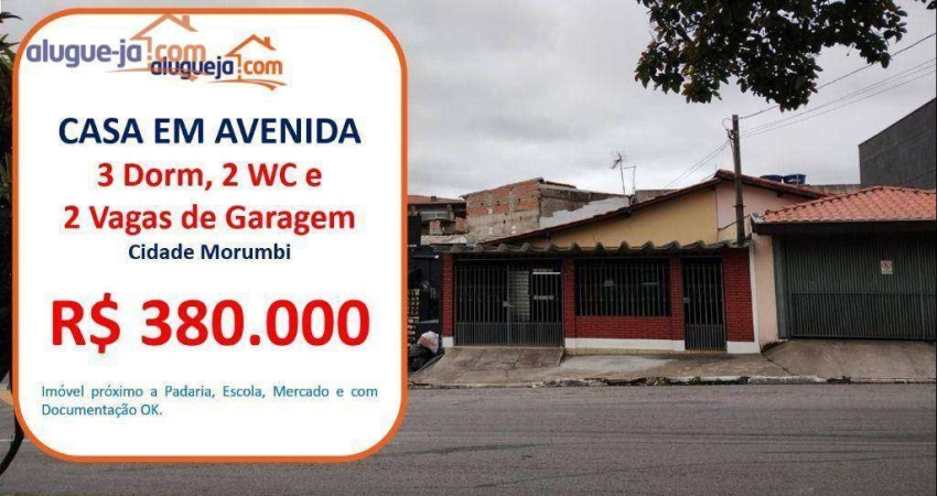 Casa com 3 dormitórios à venda, 100 m² por R$ 380.000 - Cidade Morumbi - São José dos Campos/SP