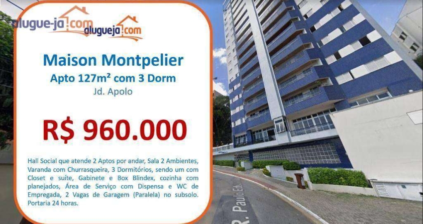 Apartamento com 3 dormitórios à venda, 127 m² por R$ 960.000,00 - Jardim Apolo II - São José dos Campos/SP