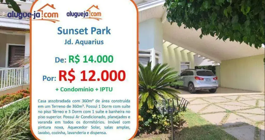 Casa com 4 dormitórios para alugar, 369 m² por r$ 12.959,00/mês - jardim aquarius - são josé dos campos/sp