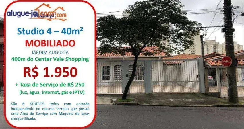 Kitnet com 1 dormitório para alugar, 40 m² por r$ 2.200,00/mês - jardim augusta - são josé dos campos/sp