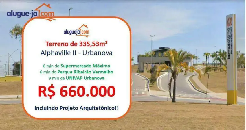 Terreno à venda, 335 m² por r$ 660.000 - urbanova - são josé dos campos/sp