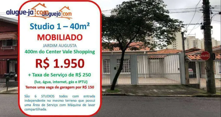 Kitnet com 1 dormitório para alugar, 40 m² por r$ 2.200/mês - jardim augusta - são josé dos campos/sp