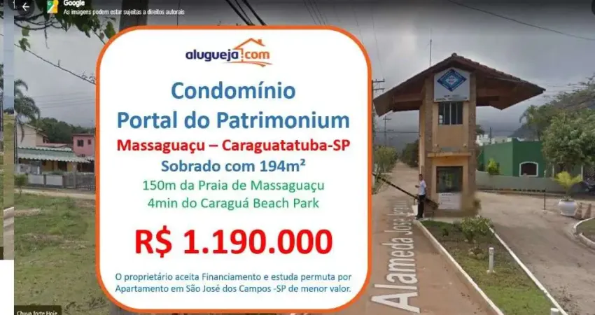 Sobrado com 4 dormitórios à venda, 194 m² por r$ 1.190.000 - massaguaçu - caraguatatuba/sp