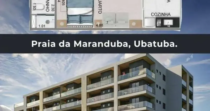 Apartamento com 1 dormitório à venda, 35 m² por R$ 285.536,00 - Balneário Maranduba - Ubatuba/SP