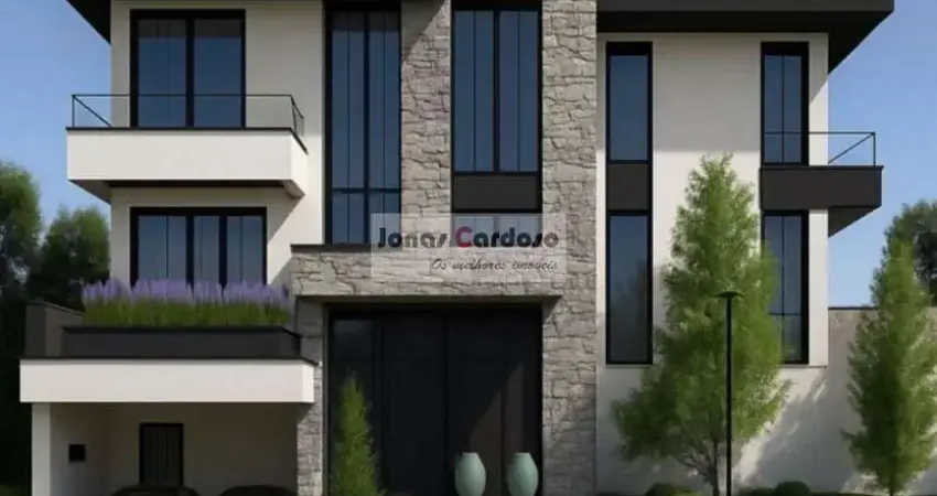 Casa em condomínio de luxo em mogi das cruzes-sp em obras : 4 quartos, 3 suítes, 1 sala, 6 vagas de garagem, 350m². por $ 1.990.000,00