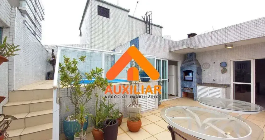 Cobertura Duplex, Piscina, Churrasqueira, 3 dormitórios, Embaré, Santos