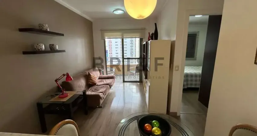 APARTAMENTO PARA ALUGAR NO BROOKLIN 45M², 1 DORMITÓRIO, VARANDA, 1 VAGA