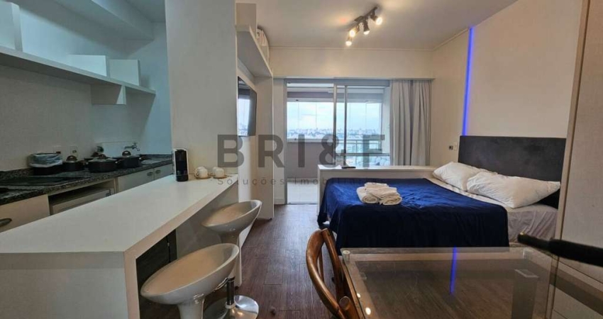 Apartamento à venda/locação, 35m², studio, MOBILIADO, 1 vaga de garagem. Campo Belo