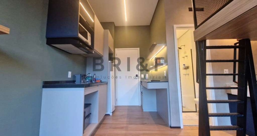 Apartamento Studio à venda - 24 m2 - MOBILIADO - 650 metros do Metrô Brooklin - São Paulo