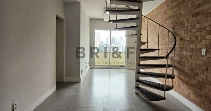 Apartamento cobertura para locação/venda, 153m², 2 quartos sendo 1 suite, 3 vagas. Brooklin.