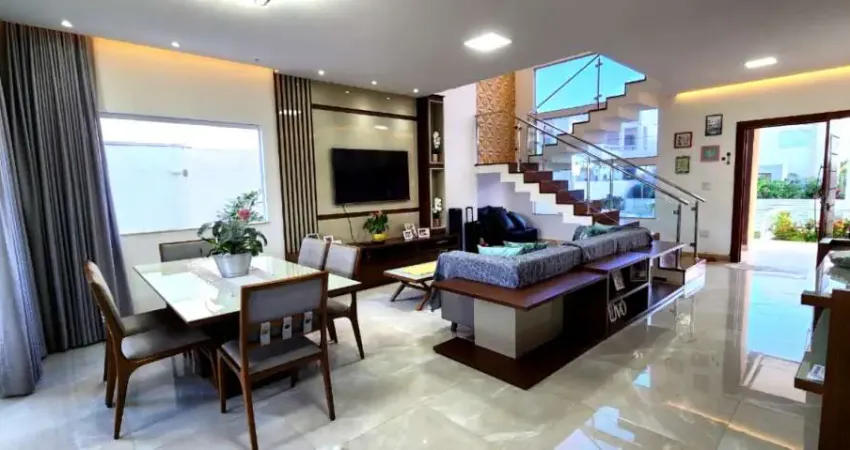Casa de luxo em condomínio no Caji, Lauro de Freitas-BA: 5 quartos, 4 suítes, 2 salas, 6 banheiros, 2 vagas, 220m². Energia Solar. Venha conferir!
