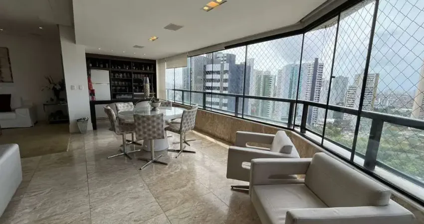 Apartamento de luxo no Horto Florestal, Salvador-BA: 4 quartos, 4 suítes, 2 salas, 5 banheiros, 243m², 2 varandas e 5 vagas de garagem.